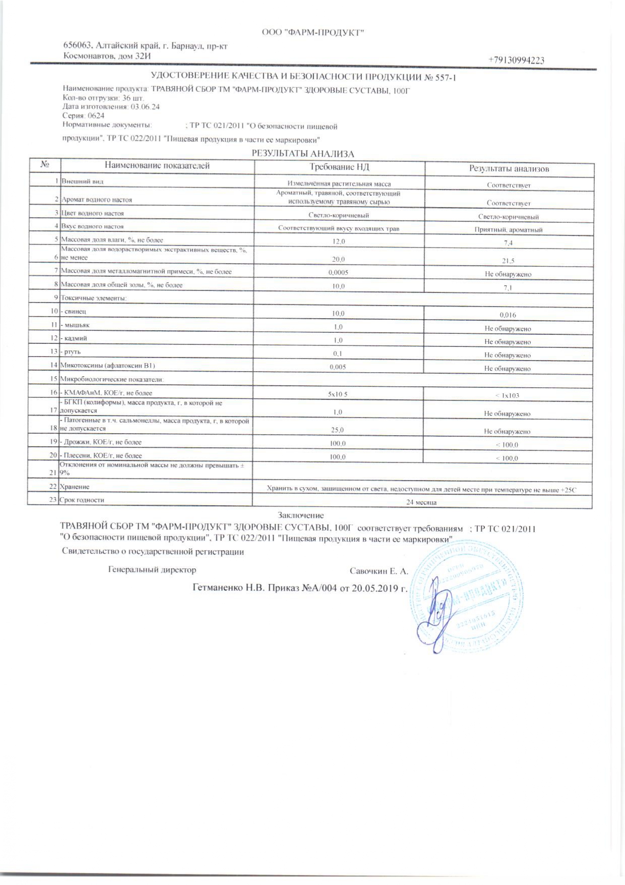 Паспорт №062024